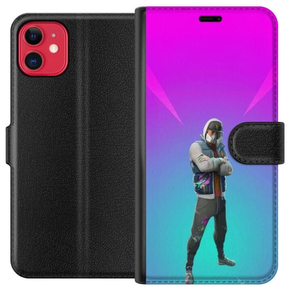 Apple iPhone 11 Lompakkokotelo musta ritari fortnite