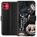 Miniatyrbillede 1 af 3: Apple iPhone 11 Tegnebogsetui <nl>Labubu Black Energy - Sort mønster i gade stil