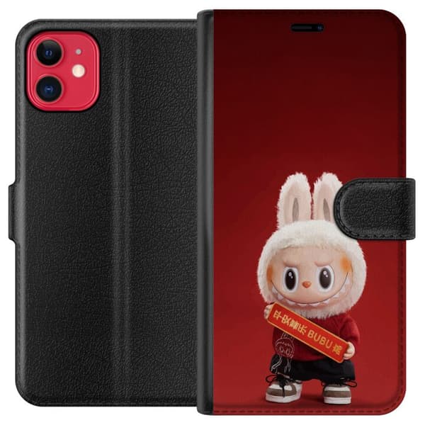 Apple iPhone 11 Lommeboketui Pop Mart The Monsters Labubu Lykke til Vinyl Plysj Dukke