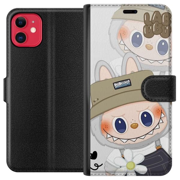 Apple iPhone 11 Tegnebogsetui Labubu Minimal Mood - Enkel og stilren monsterdesign