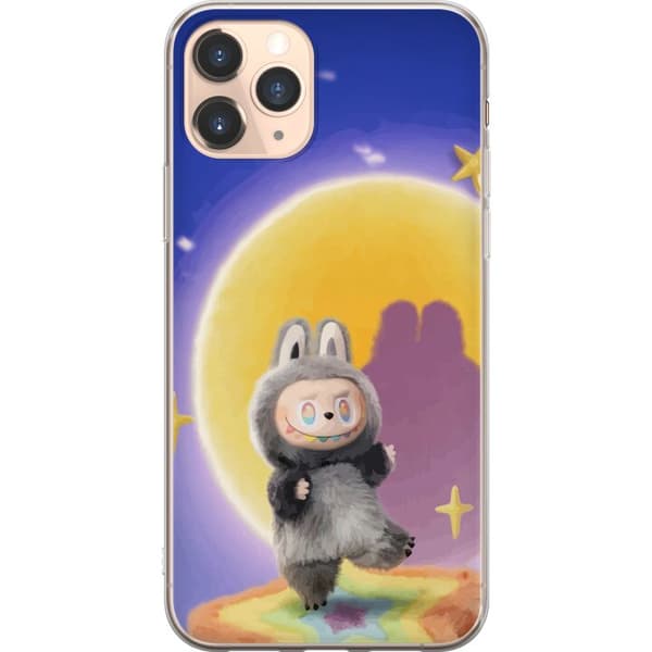 Apple iPhone 11 Pro Gennemsigtig cover Labubu Neon Pop - Neonfarvet pop art monster