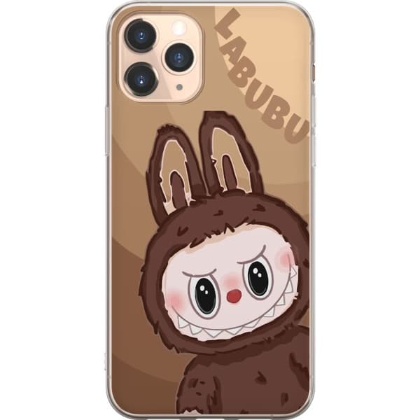 Apple iPhone 11 Pro Gennemsigtig cover Labubu Skyde Sød - Hvid og Blå Design med Sød Stil