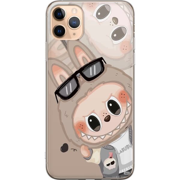 Apple iPhone 11 Pro Max Läpinäkyvä kuori Labubu Rainbow Chaos