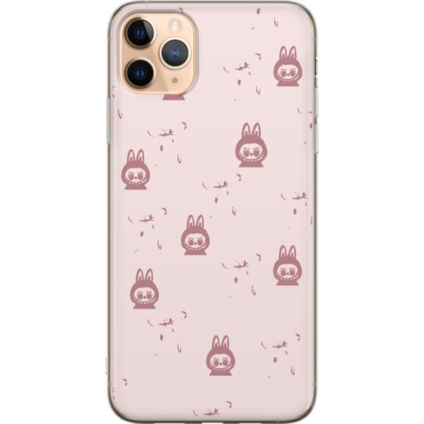 Apple iPhone 11 Pro Max Gjennomsiktig deksel Labubu Neon Pop - Neonfarget pop art monster