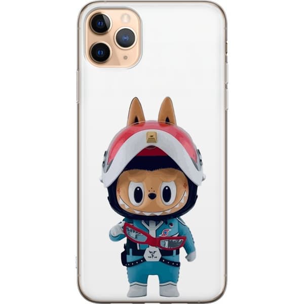 Apple iPhone 11 Pro Max Gennemsigtig cover How2work Labubu Monstre x Ultraman Blue Figur