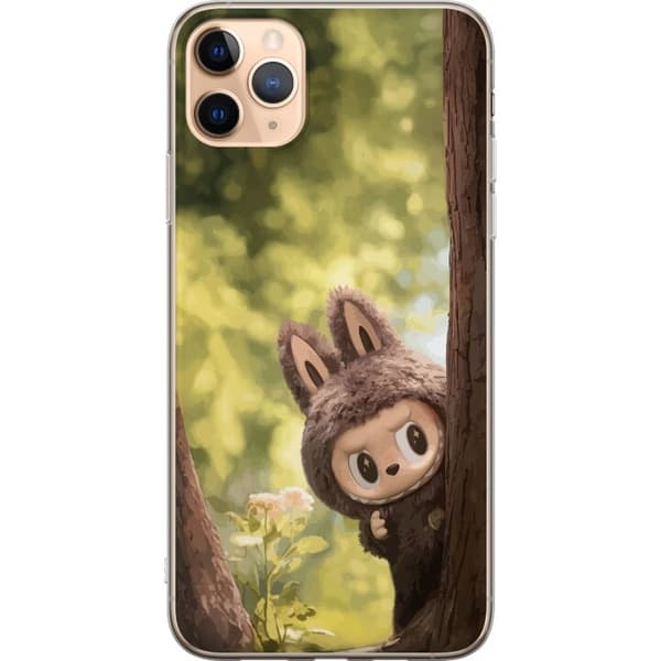 Apple iPhone 11 Pro Max Gjennomsiktig deksel Labubu Graffiti Vibes – Gatukunst i Monsterform
