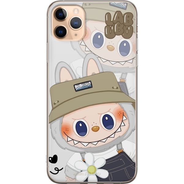 Apple iPhone 11 Pro Max Gennemsigtig cover Labubu Minimal Mood - Enkel og stilren monsterdesign