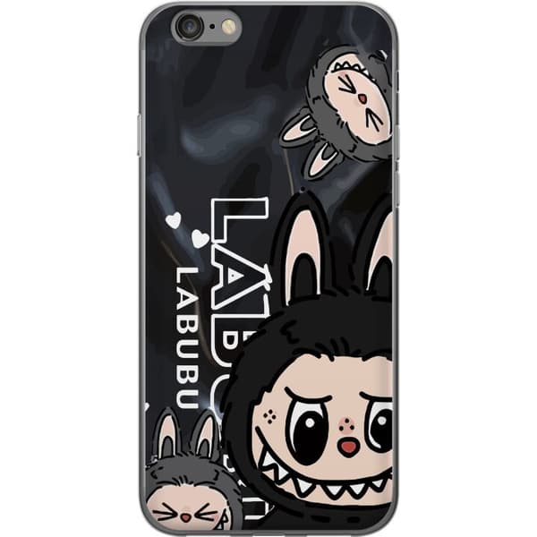 Apple iPhone 6 Gennemsigtig cover <nl>Labubu Black Energy - Sort mønster i gade stil