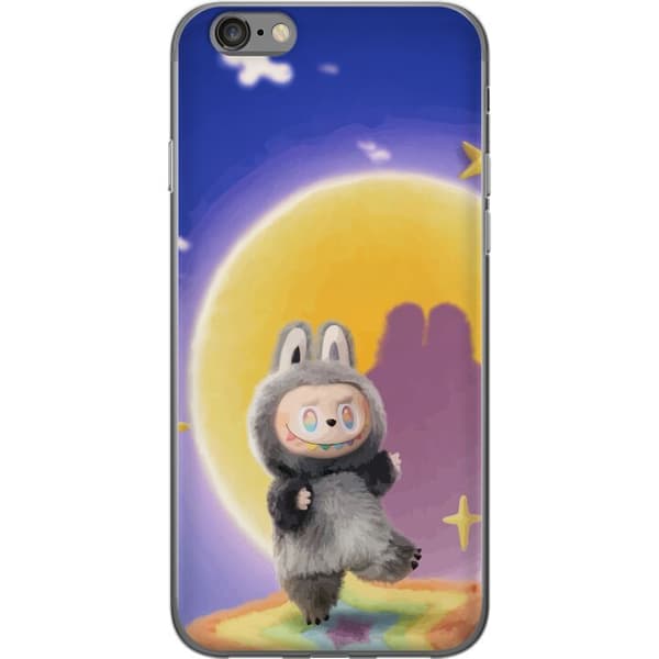 Apple iPhone 6 Gennemsigtig cover Labubu Neon Pop - Neonfarvet pop art monster