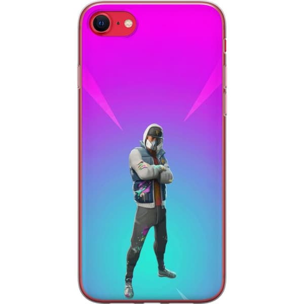 Apple iPhone 7 Gennemsigtig cover sort ridder fortnite