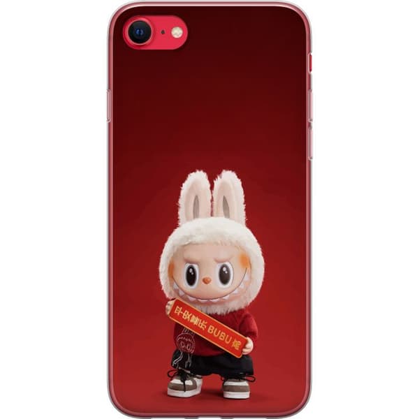 Apple iPhone 7 Gennemsigtig cover Pop Mart The Monsters Labubu Held og Lykke Vinyl Plysdukke