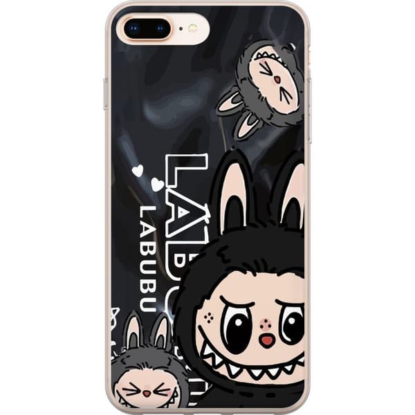 Apple iPhone 7 Plus Gennemsigtig cover <nl>Labubu Black Energy - Sort mønster i gade stil