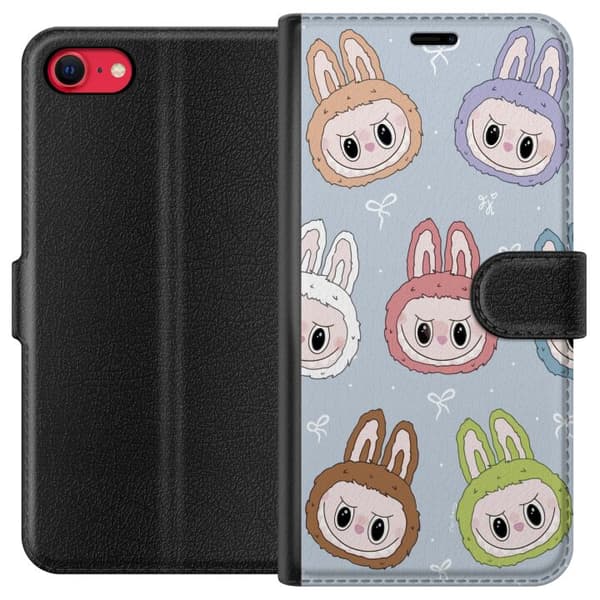 Apple iPhone 8 Plånboksfodral Labubu Star Pattern – Stjärnmönstrat med monsterlook