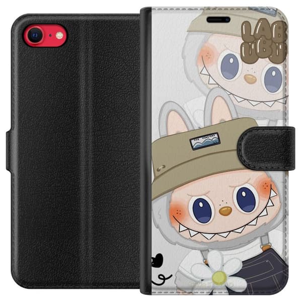 Apple iPhone 8 Tegnebogsetui Labubu Minimal Mood - Enkel og stilren monsterdesign