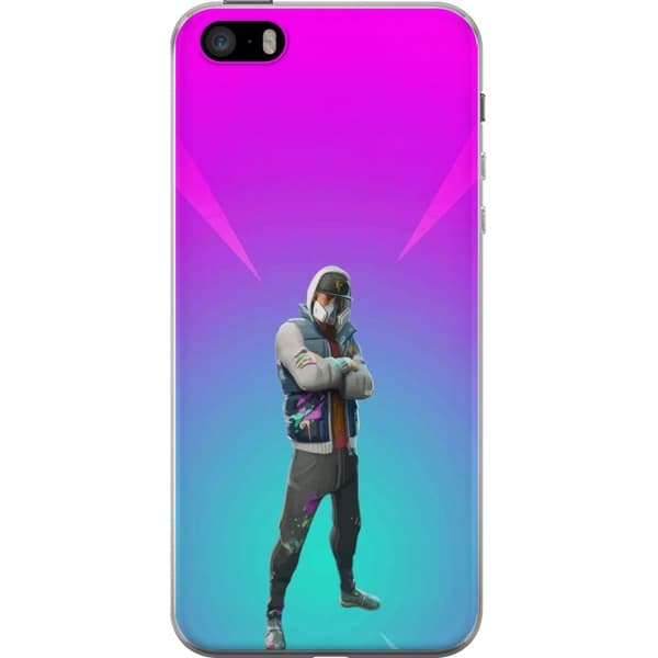 Apple iPhone SE (2016) Läpinäkyvä kuori musta ritari fortnite