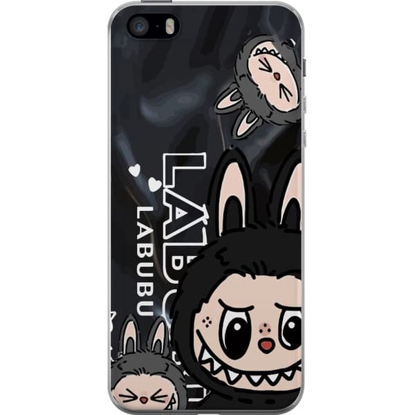 Apple iPhone SE (2016) Läpinäkyvä kuori <nl>Labubu Black Energy - Musta kuviointi katutyyliin