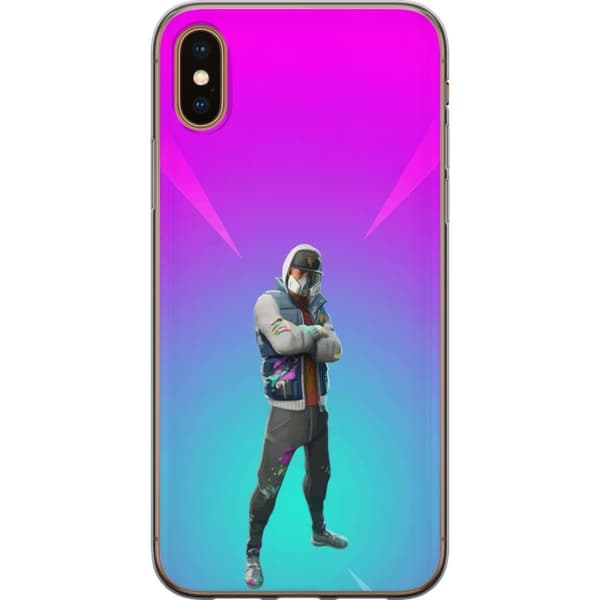 Apple iPhone X Gennemsigtig cover sort ridder fortnite
