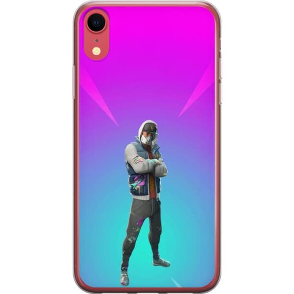 Apple iPhone XR Läpinäkyvä kuori musta ritari fortnite