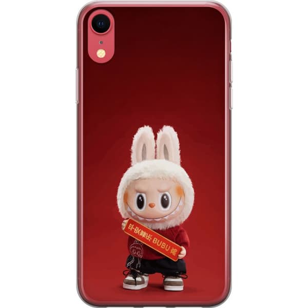 Apple iPhone XR Läpinäkyvä kuori Pop Mart The Monsters Labubu Onnea Vinyl Nukke