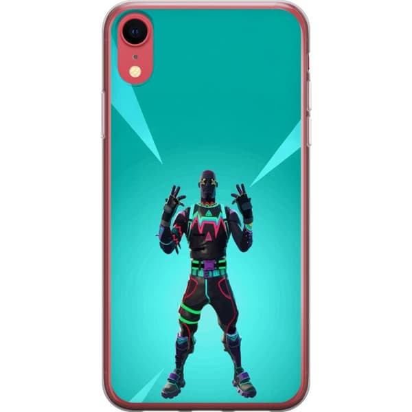 Apple iPhone XR Läpinäkyvä kuori musta ritari fortnite