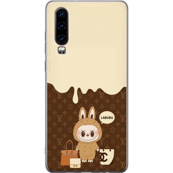 Huawei P30 Gjennomsiktig deksel Labubu Blue Chill - Blå toner og fredelig uttrykk