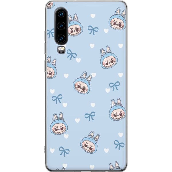 Huawei P30 Gjennomsiktig deksel Eldigt monster i rødt og oransje
