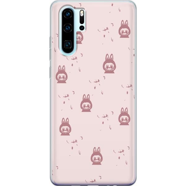 Huawei P30 Pro Gennemsigtig cover Labubu Neon Pop - Neonfarvet pop art monster