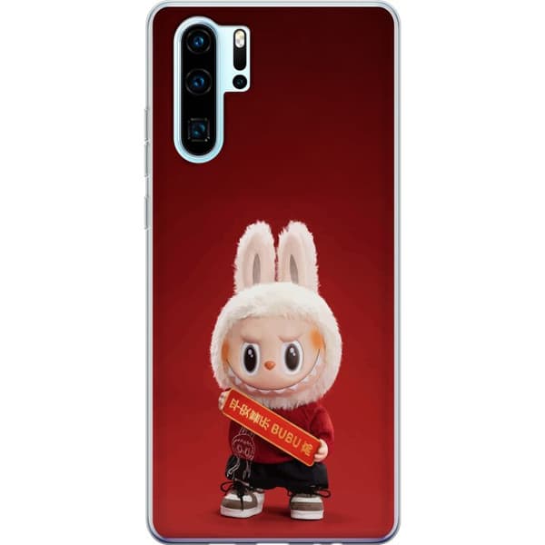 Huawei P30 Pro Gennemsigtig cover Pop Mart The Monsters Labubu Held og Lykke Vinyl Plysdukke
