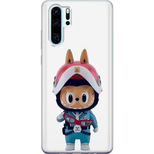 Huawei P30 Pro Genomskinligt Skal How2work Labubu The Monsters x Ultraman Blue Figure