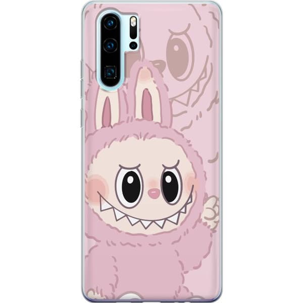 Huawei P30 Pro Genomskinligt Skal Labubu Floral Freak – Blommigt monster i vintage-stil