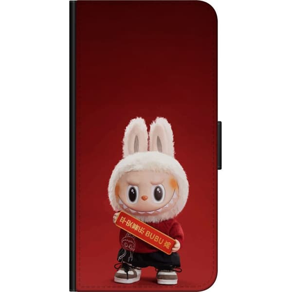 Samsung Galaxy Alpha Tegnebogsetui Pop Mart The Monsters Labubu Held og Lykke Vinyl Plysdukke