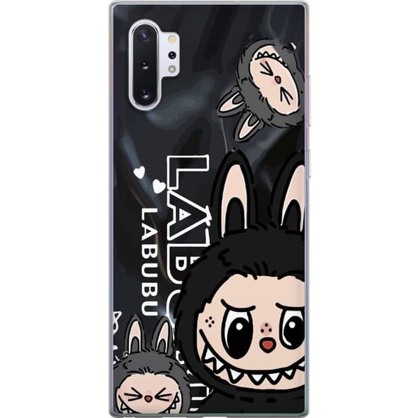 Samsung Galaxy Note10+ Läpinäkyvä kuori <nl>Labubu Black Energy - Musta kuviointi katutyyliin
