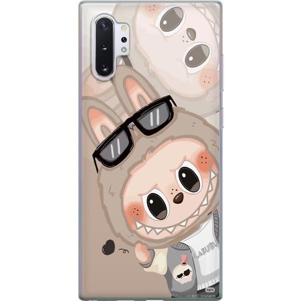 Samsung Galaxy Note10+ Genomskinligt Skal Labubu Rainbow Chaos – Färgglatt monster i regnbågstoner