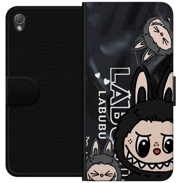 Sony Xperia Z3 Lompakkokotelo <nl>Labubu Black Energy - Musta kuviointi katutyyliin
