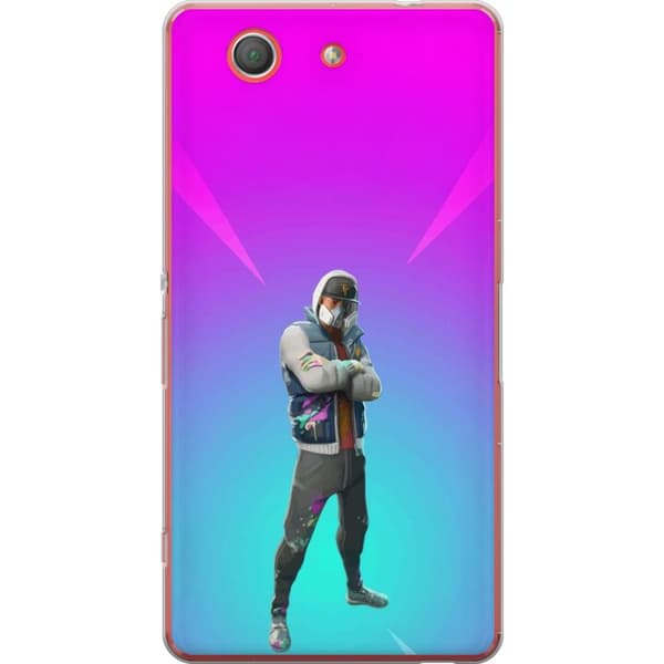Sony Xperia Z3 Compact Läpinäkyvä kuori musta ritari fortnite