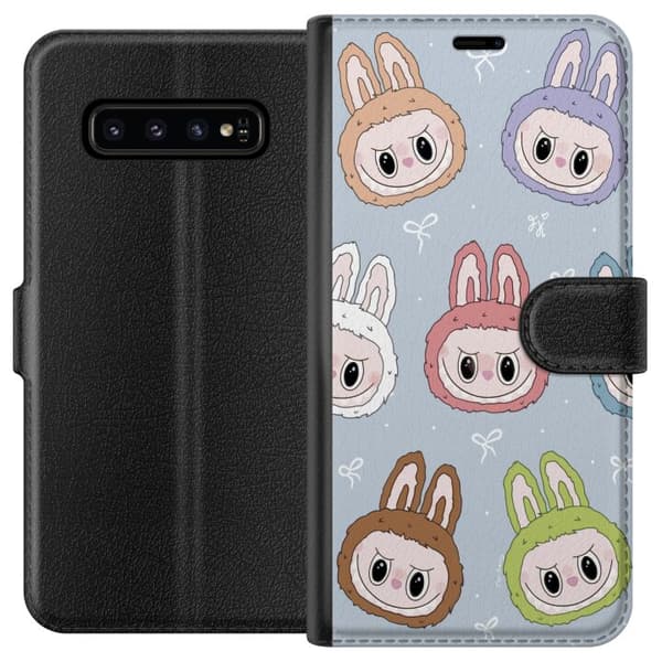 Samsung Galaxy S10 Lommeboketui Stjärnmönstrat med monsterlook