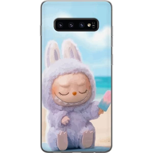 Samsung Galaxy S10 Gjennomsiktig deksel Labubu Pink Stemning