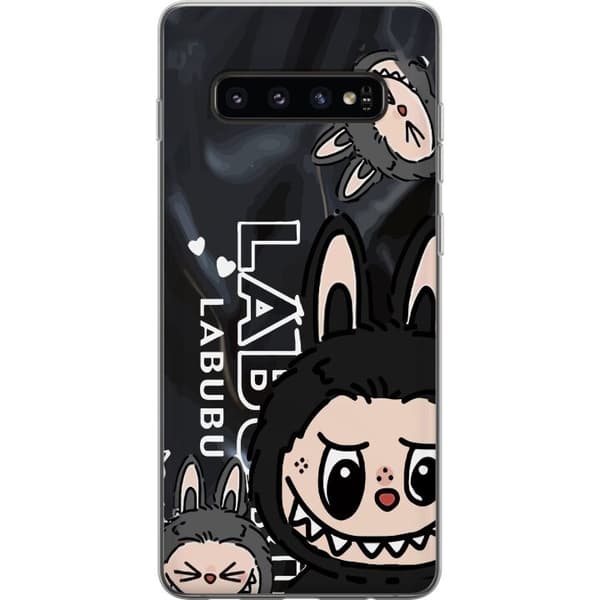 Samsung Galaxy S10 Läpinäkyvä kuori <nl>Labubu Black Energy - Musta kuviointi katutyyliin