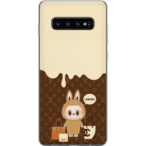 Samsung Galaxy S10 Gennemsigtig cover Labubu Blue Chill - Blå toner og rolig udtryk