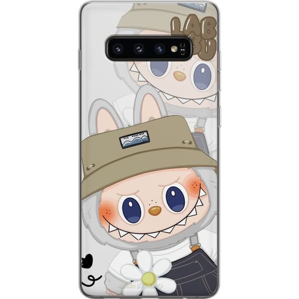 Samsung Galaxy S10 Gjennomsiktig deksel Labubu Minimal Mood - Enkel og stilig monsterdesign