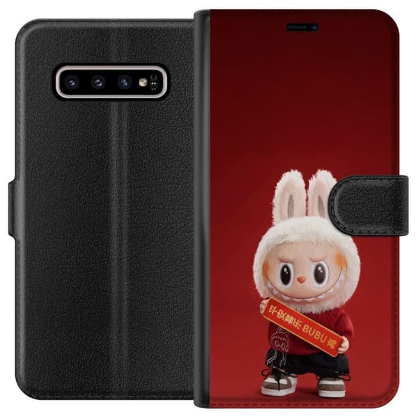 Samsung Galaxy S10+ Lompakkokotelo Pop Mart The Monsters Labubu Onnea Vinyl Nukke