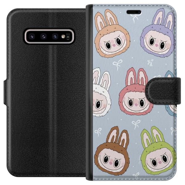 Samsung Galaxy S10+ Tegnebogsetui Labubu Star mønster