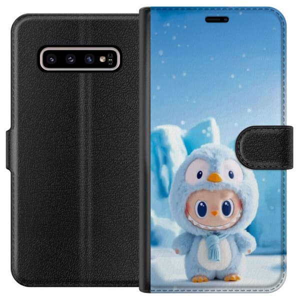 Samsung Galaxy S10+ Tegnebogsetui sort ridder fortnite