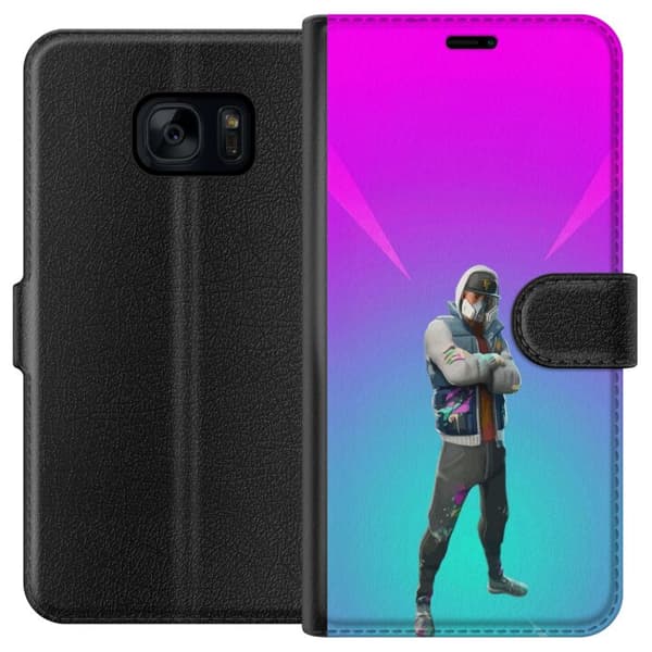 Samsung Galaxy S7 Tegnebogsetui sort ridder fortnite