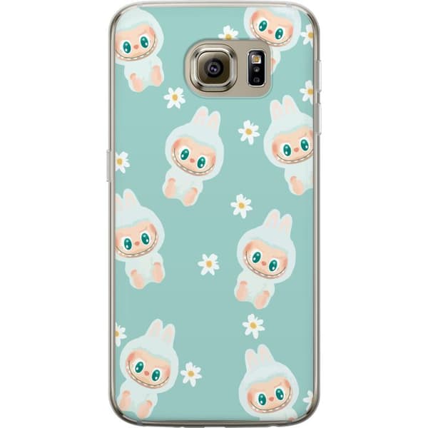 Samsung Galaxy S6 Genomskinligt Skal Labubu Candy Vibes – Söt och färgglad monsterstil