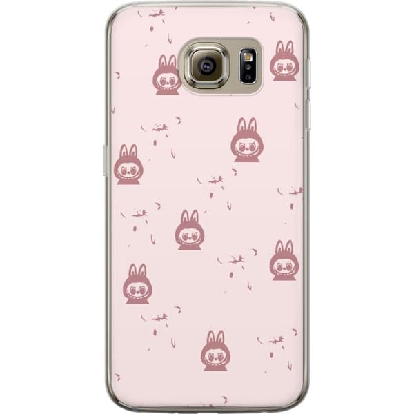 Samsung Galaxy S6 Genomskinligt Skal Labubu Neon Pop – Neonfärgad pop art monster