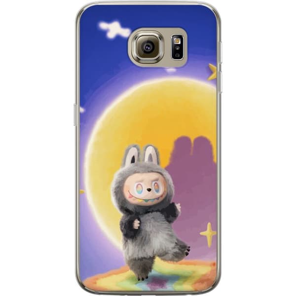 Samsung Galaxy S6 Gennemsigtig cover Labubu Neon Pop - Neonfarvet pop art monster