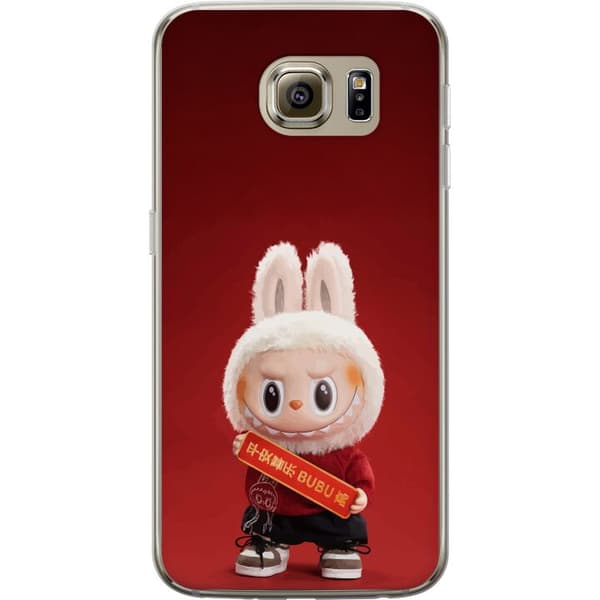 Samsung Galaxy S6 Gennemsigtig cover Pop Mart The Monsters Labubu Held og Lykke Vinyl Plysdukke