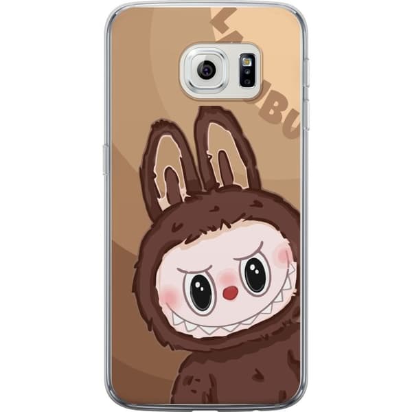 Samsung Galaxy S6 edge Genomskinligt Skal Labubu Cloud Cutie – Vit och blå design med gullig stil