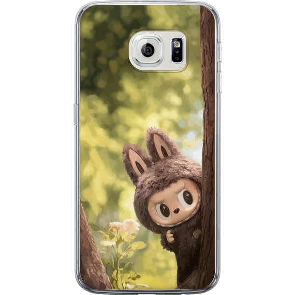 Samsung Galaxy S6 edge Gennemsigtig cover Labubu Graffiti Vibes – Gadekunst i monsterform